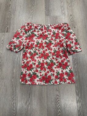 Antonio melani Floral Off-Shoulder Women's Top in Red and Green